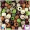 BeadTin Camouflage Mix Matte 9mm Barrel Plastic Pony Beads (500pcs)